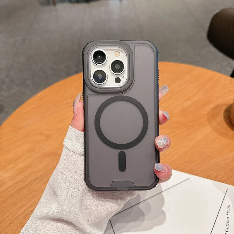 (preto, Iphone 12 Pro Max) Capa Protetora Resistente, Compatível Com Magsafe, À Prova De Choque.