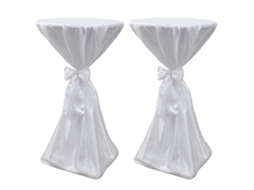 Toalha De Mesa Com Fita, 80 Cm / 2 Peças, Branca