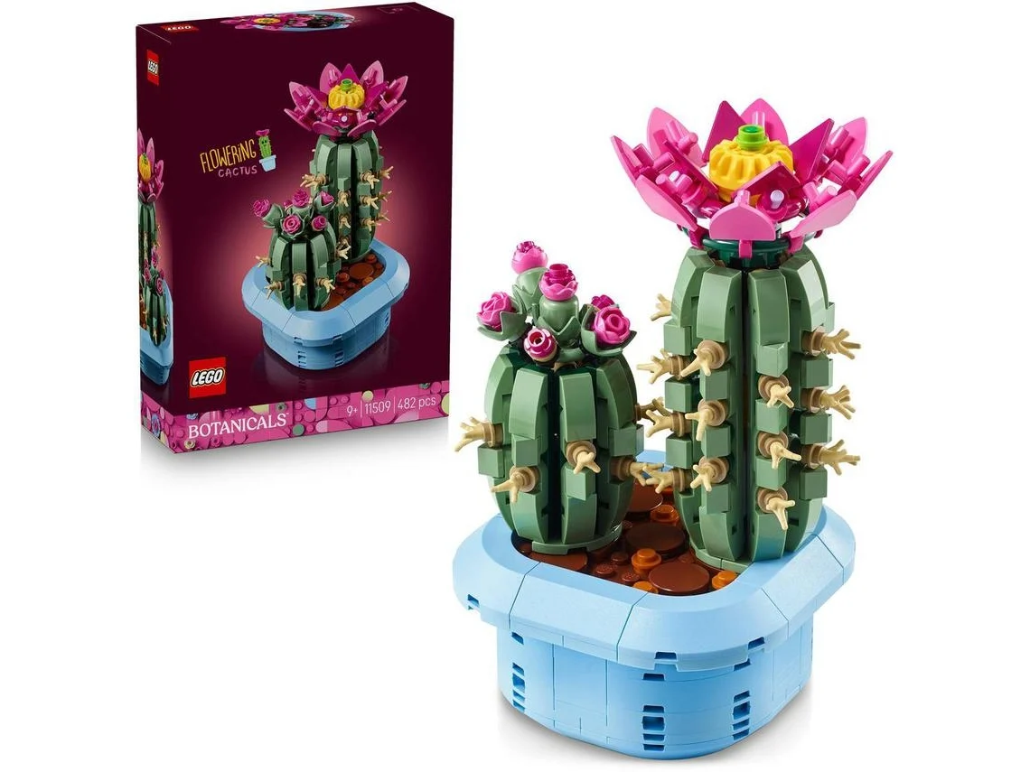 Lego® 11509 Botanicals Cacto Em Flor – Planta Decorativa Com Flores