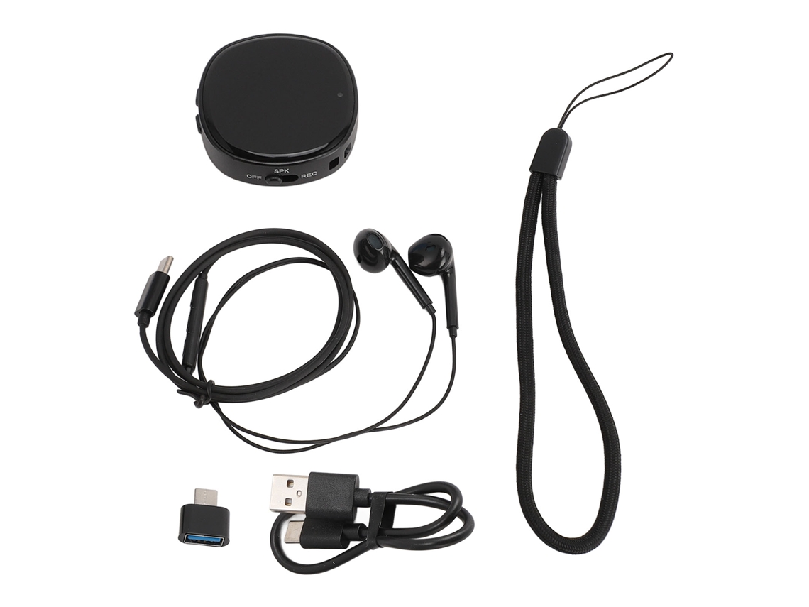 Aetheria gravadora Magnética com Ativação por Voz 128gb Usb C 70h Bateria Reprodutor Mp3 Hd