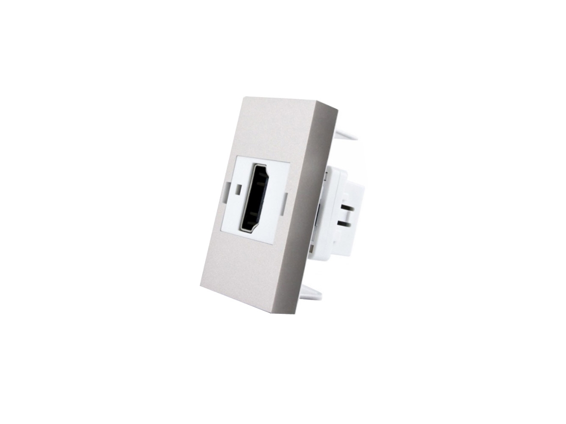 Conector Hdmi Cinza Para Mecanismo de Encastrar LEDBOX