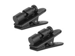 Mali 2pcs Fone de Ouvido Earbud Headset com Grampo Grande Clamp Preto