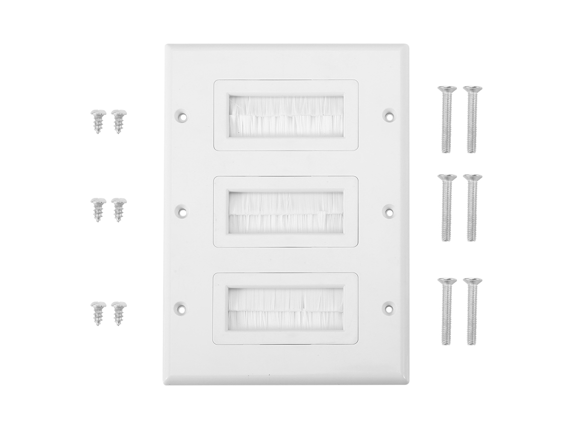 Painel de Entrada de Capas com 3 Portas com Escova (em Prova de Poeira, em Prova de Manchas e Fácil de Adaptar)