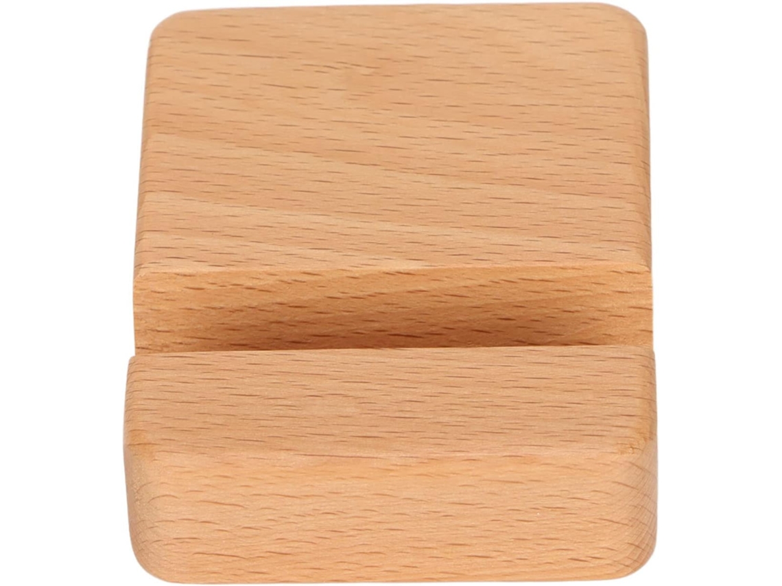 Suporte De Madeira Para Celular, Suporte Universal Compacto Para Smartphone Uso Em Mesa, Cor De Madeira Natural, 7, 9x 6