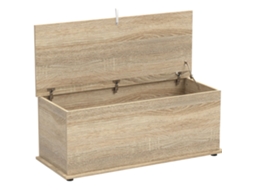 Baú/banco de armazenamento com tampa articulada, 100x40x40cm, natural ORBITRA COMMERCE