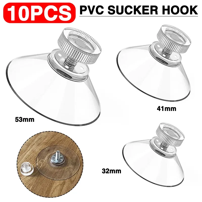 Conjunto de 10 Ventosas Borracha com Rosca M4, Ventosas Transparentes de 41 Mm BRILVIBERA