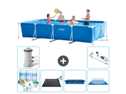 Intex Piscina Com Estrutura Retangular - 450x220x84 Cm - 7-peças S20063