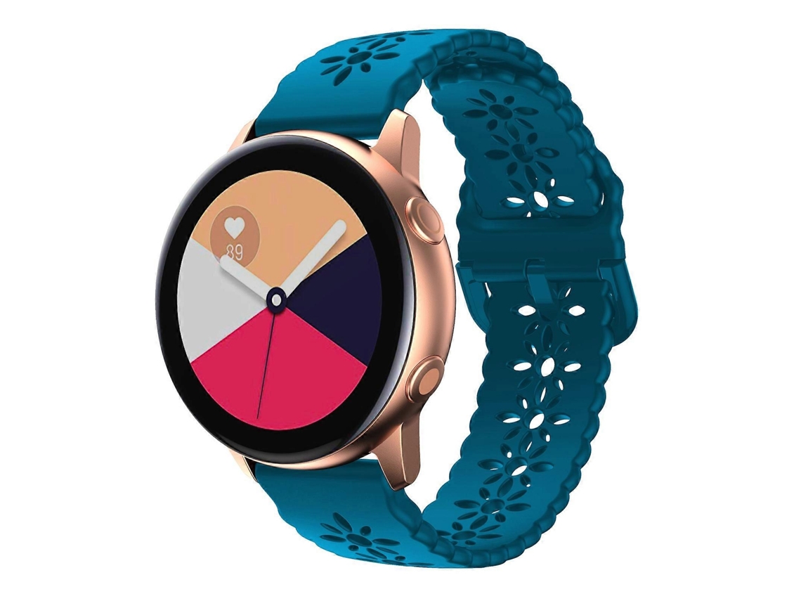 Pulseira De Silicone Vazada Com Estampa De Flor De Ameixa Para Samsung Galaxy Watch4 Classic 42/46mm
