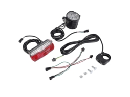 Conjunto Lâmpadas Dianteira E Traseira E Bike 36v 60v Com Alto Falante Integrado
