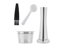 Laxiscreed Conjunto De Ferramentas Para Café Compatível Caffitaly Com Cápsulas Reutilizáveis De Inox E Compactador