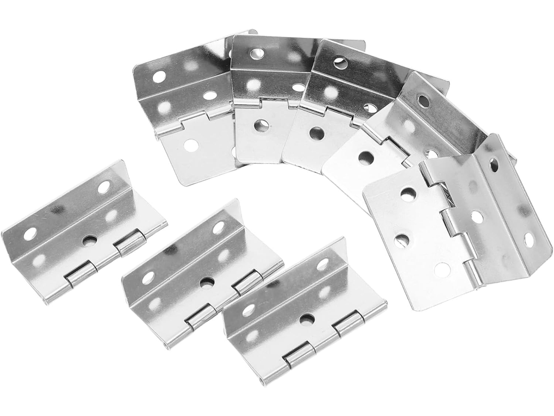Conjunto De 10 Dobradiças Triplas Metal Para Armários E Caixas