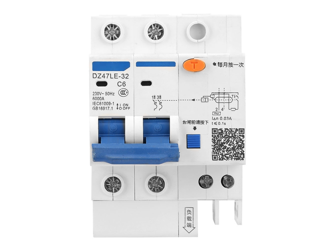 Interruptor de Circuito Dz47le 32 2p+2 230v 6a | S/MARCA