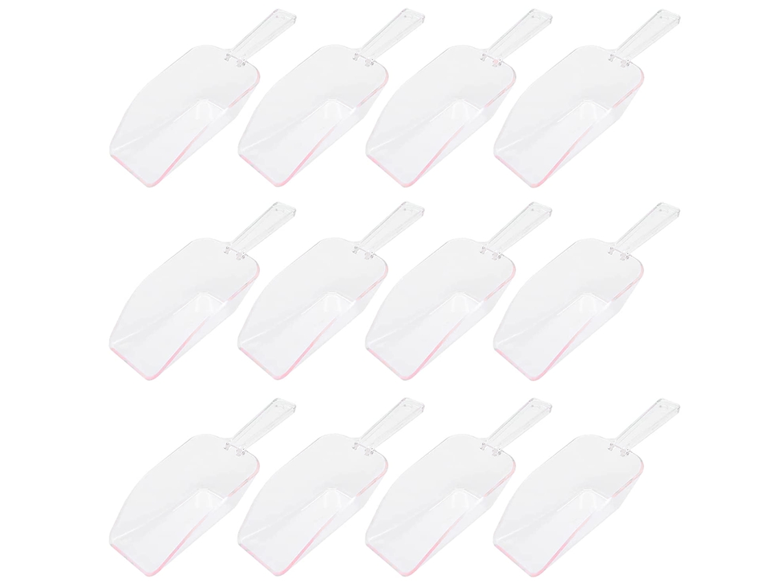 Ferramenta 12Pcs Espátula de Plástico Multiuso Transparente Pó Pequenas Pinças para Servir Mini Cozinha UISAVE