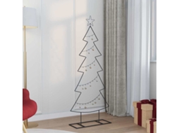 Vidaxl Árvore De Natal De Metal Preto 150 Cm Aço