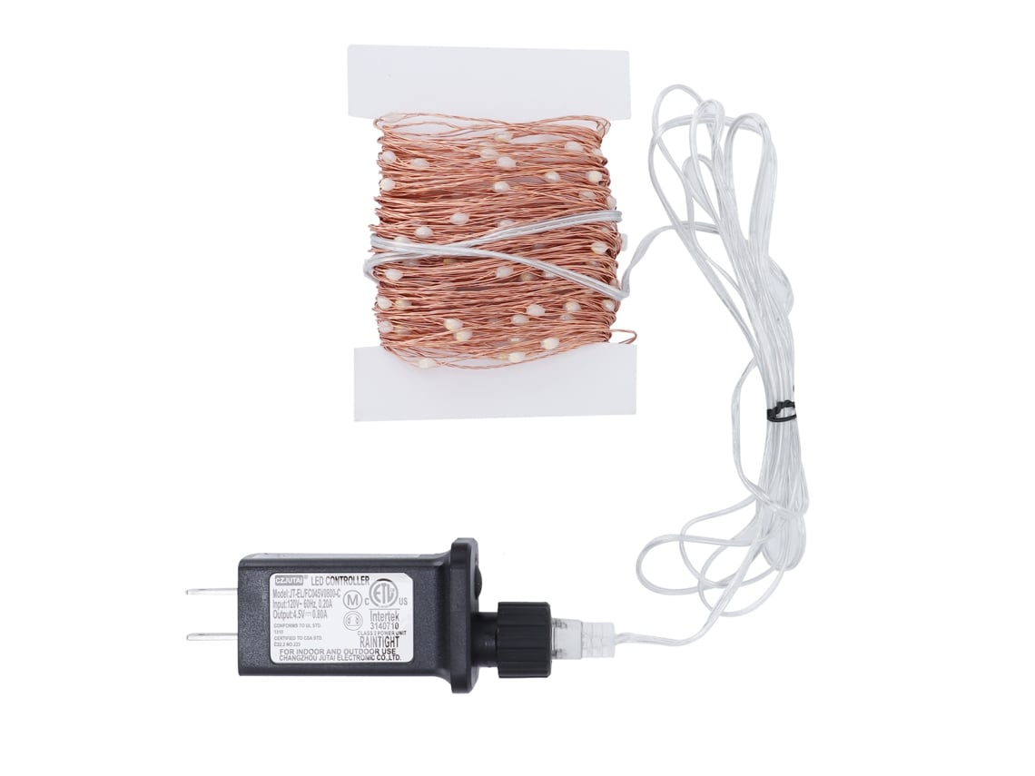 2026 cordão de Luzes Led de Cobre Baixa Tensão 23m 200led Luz Branca Quente para Decoração de Jardim e Festa
