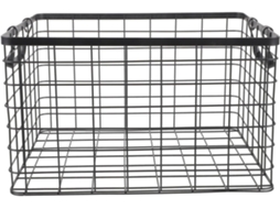 Organizador de Lenha em Metal Preto com Grande Capacidade e Alça. Cesto de Arame Versátil para Lenha e Outros Itens de CHABERLU