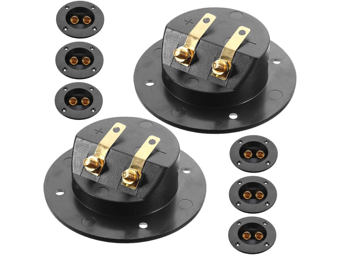 Conjunto De 8 Conectores Terminais De Cobre Redondos Para Caixas Acústicas, Compatíveis Com Sistemas Gokoco