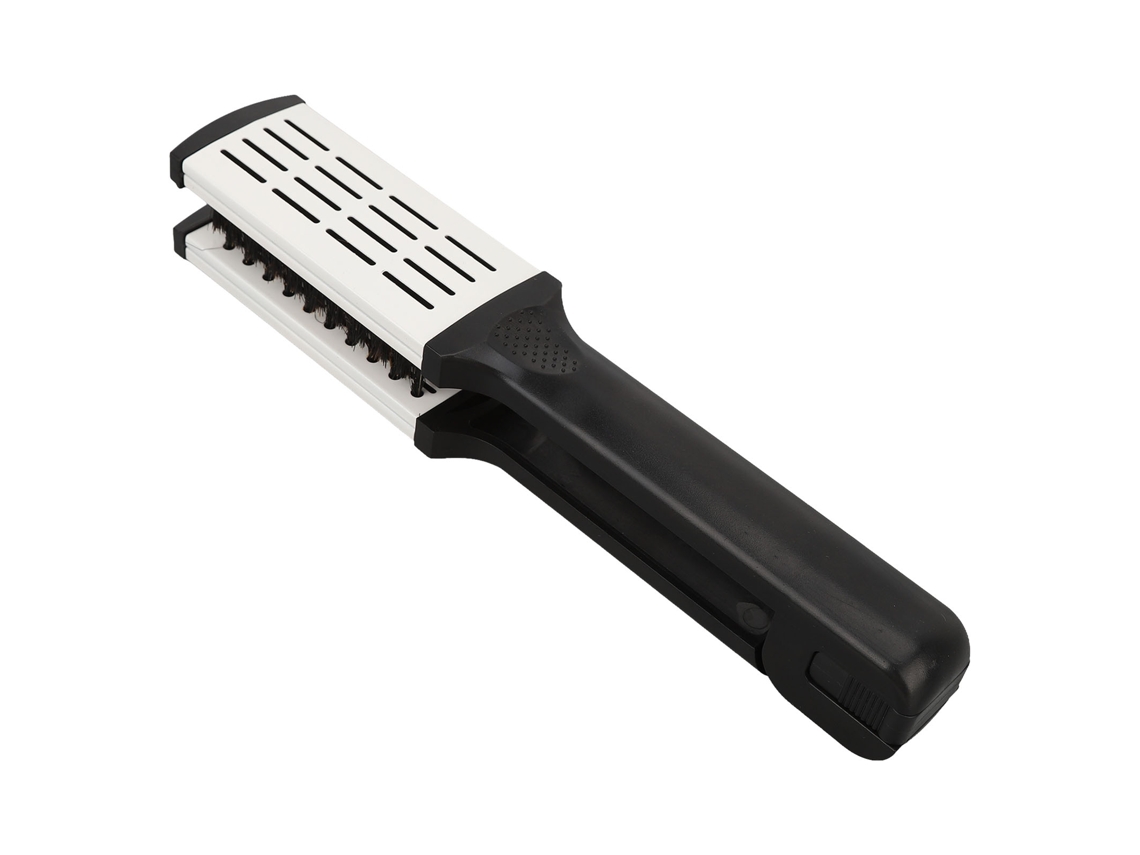 Pincel De Pelo Doble Com Pinças Para Alisar, Cerdas Suaves, Antiestático E Resistente Ao Calor Para Casa E Salões De Beleza