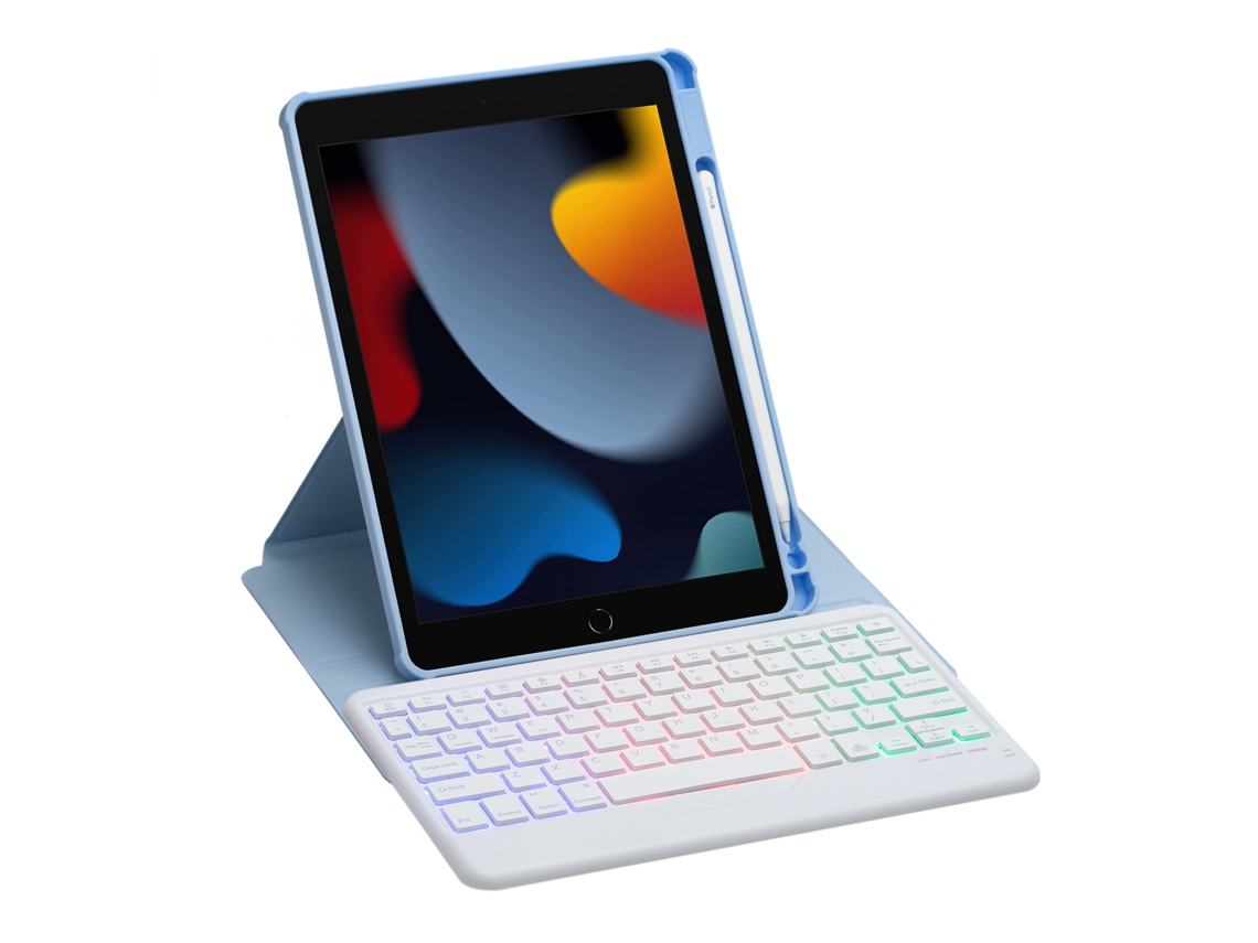Capa de Teclado Bluetooth para iPad 9.7 com luz de fundo colorida XIAOMOYU
