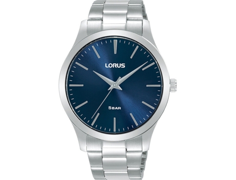 Relógio masculino prata aço inoxidável Rrx65Hx9 LORUS