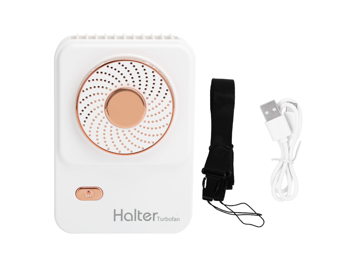 Ventilador de Pescoço Portátil 3 Velocidades Usb Branco