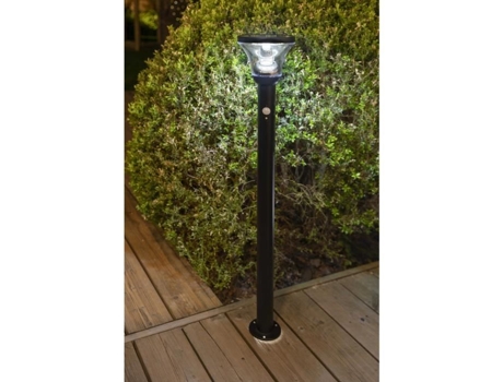 Lampada Solar Galix G4595c Muito Iluminante Aço Inoxidável Com Detector H93 Cm 1000 Lumens