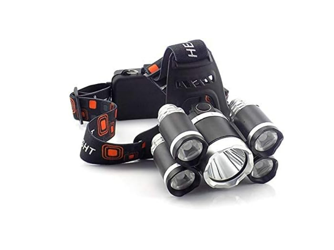 Lanterna de Cabeça de Led Farol de Cabeça Lanterna de Cabeça Recarregável Usb 18650 Tocha Acampamento Caminhadas Noite Pesca Luz Preto YIZHOOD