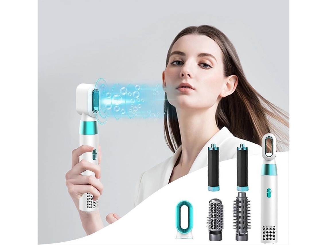 Secador De Cabelo Elétrico 5 Em 1, Com Aquecimento, Pente, Escova Modeladora E Secador Para Cabelos Molhados E Secos, Ideal Para Alisar E Cachear.