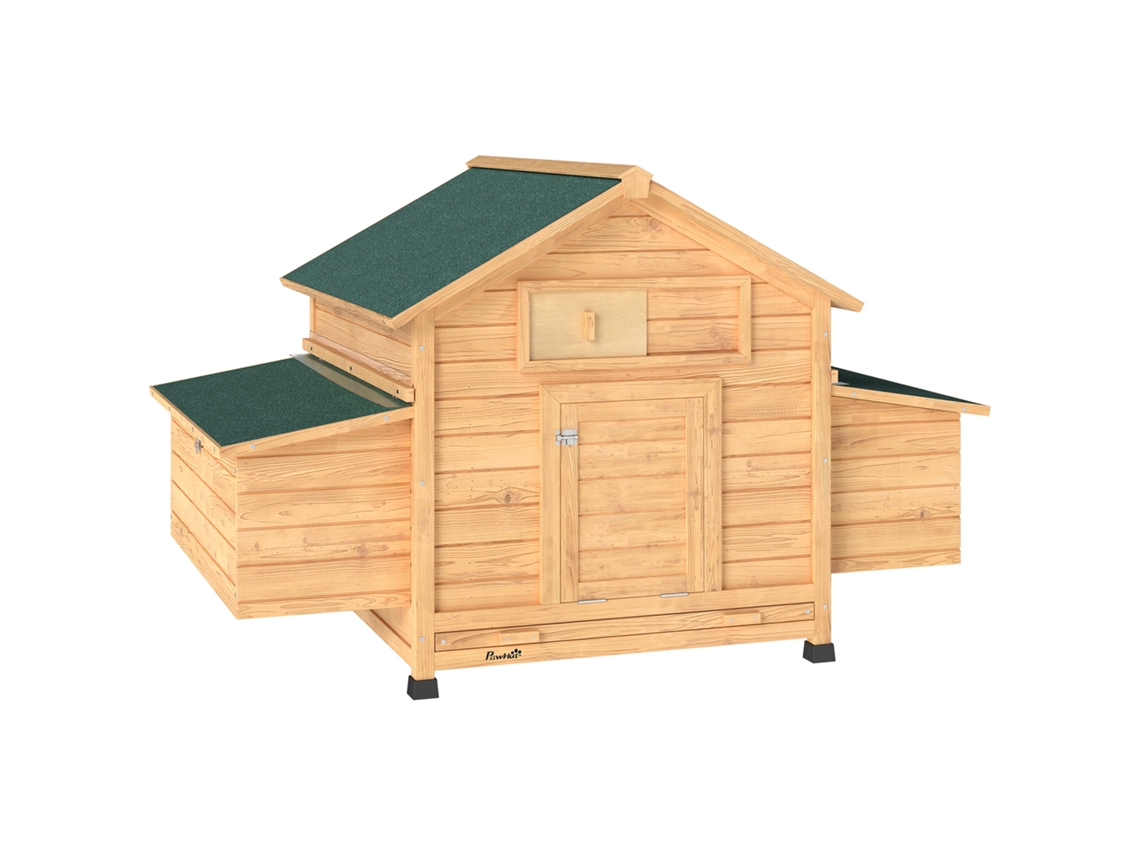 Galinheiro externo 2,8x3,4x1,9 m, impermeável, com cobertura Oxford UV, para 10-16 galinhas, prata