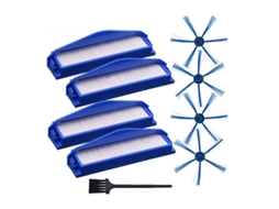 Filtro hepa escova lateral com 6 braços para robô aspirador de pó fc8794 fc8796 fc8007 fc8792 peças de reposição