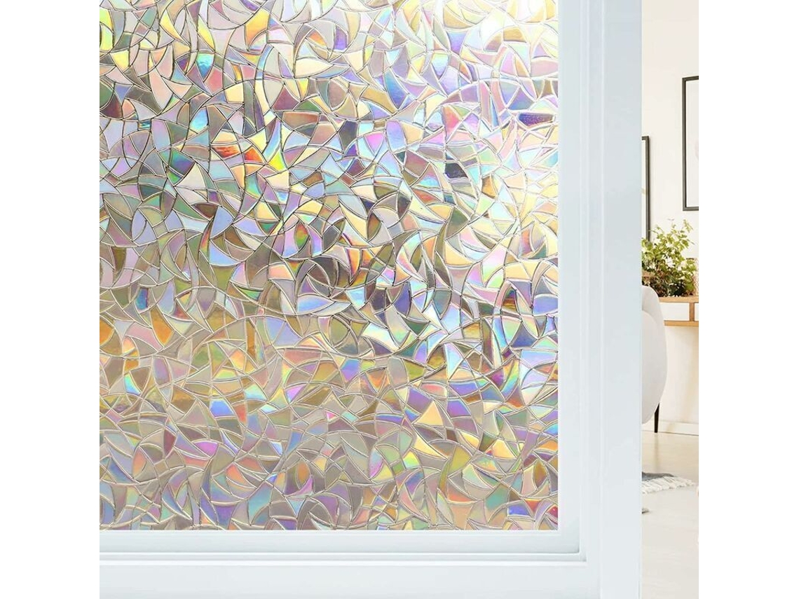 Película Eletrostática Para Janelas Com Efeito Arco, Íris, 44, 5 X 200 Cm, Anti, Espionagem E Proteção Uv Para Casa, Escritório E Cozinha