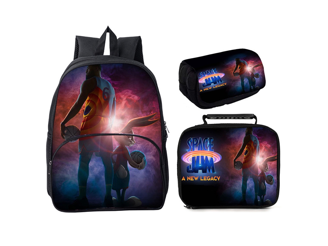 Conjunto Mochila Escolar 3 Peças, 17 Polegadas, Aulas