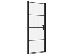 Porta De Chuveiro Vidaxl Black Glass (91x195 Cm)