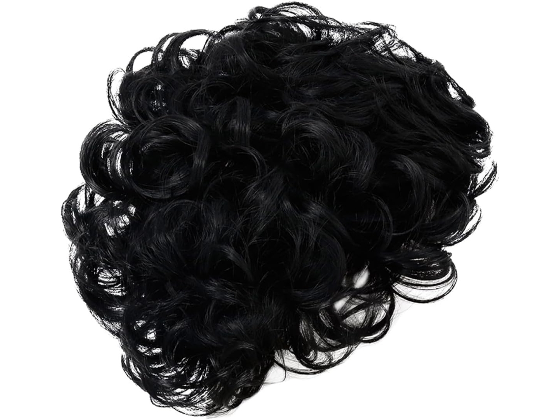 Peruca Masculina Curta, Confortável, Encaracolada E Volumosa - Fibra Resistente A Altas Temperaturas