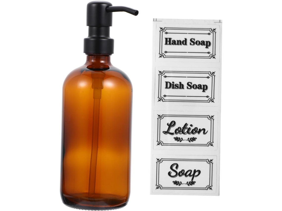 Frasco De Vidro Com Bomba Dosadora Para Shampoo, Sabonete Líquido, Recipiente Para Armazenar Gel De Banho, Multifuncional