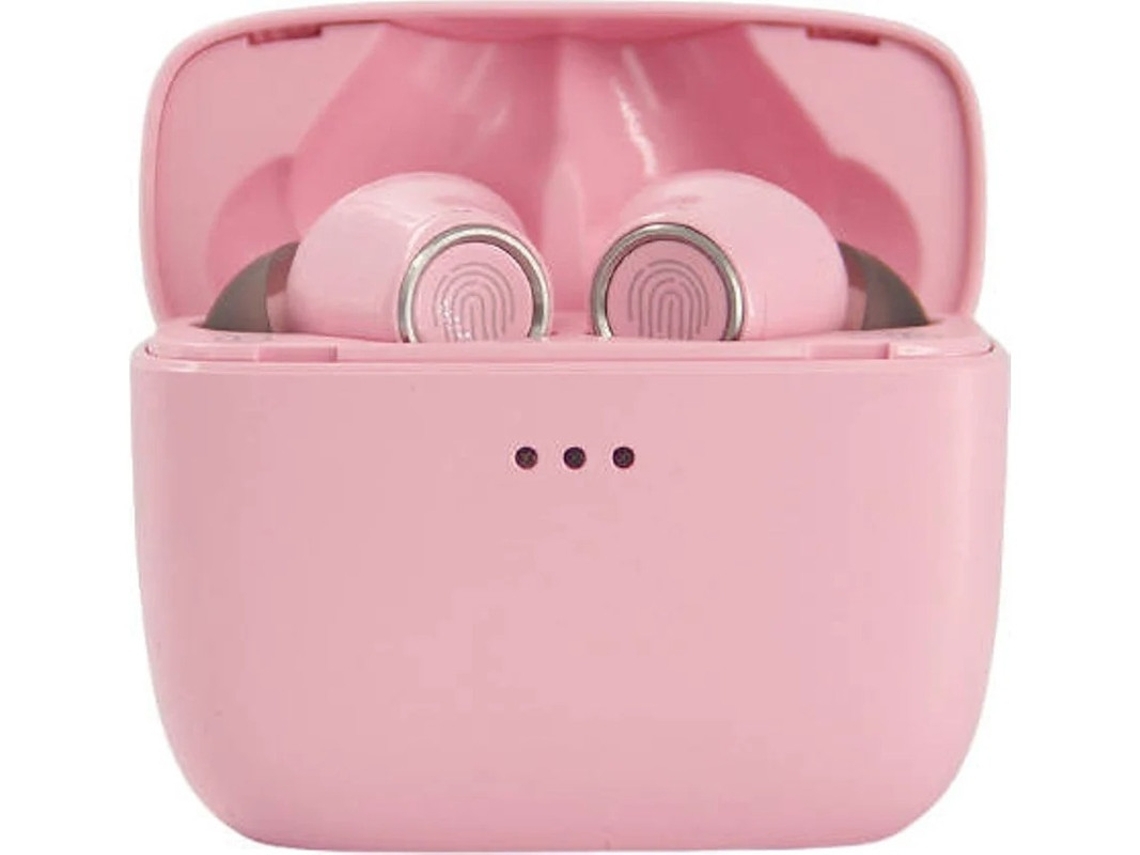 Auriculares Bluetooth True Wireless (in Ear - Microfone - Noise Cancelling - Rosa)