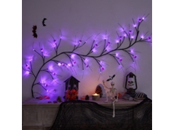 Luzes Halloween Led Aranha Roxas Decoração Impermeável Alimentadas Por Bateria RNEMITERY