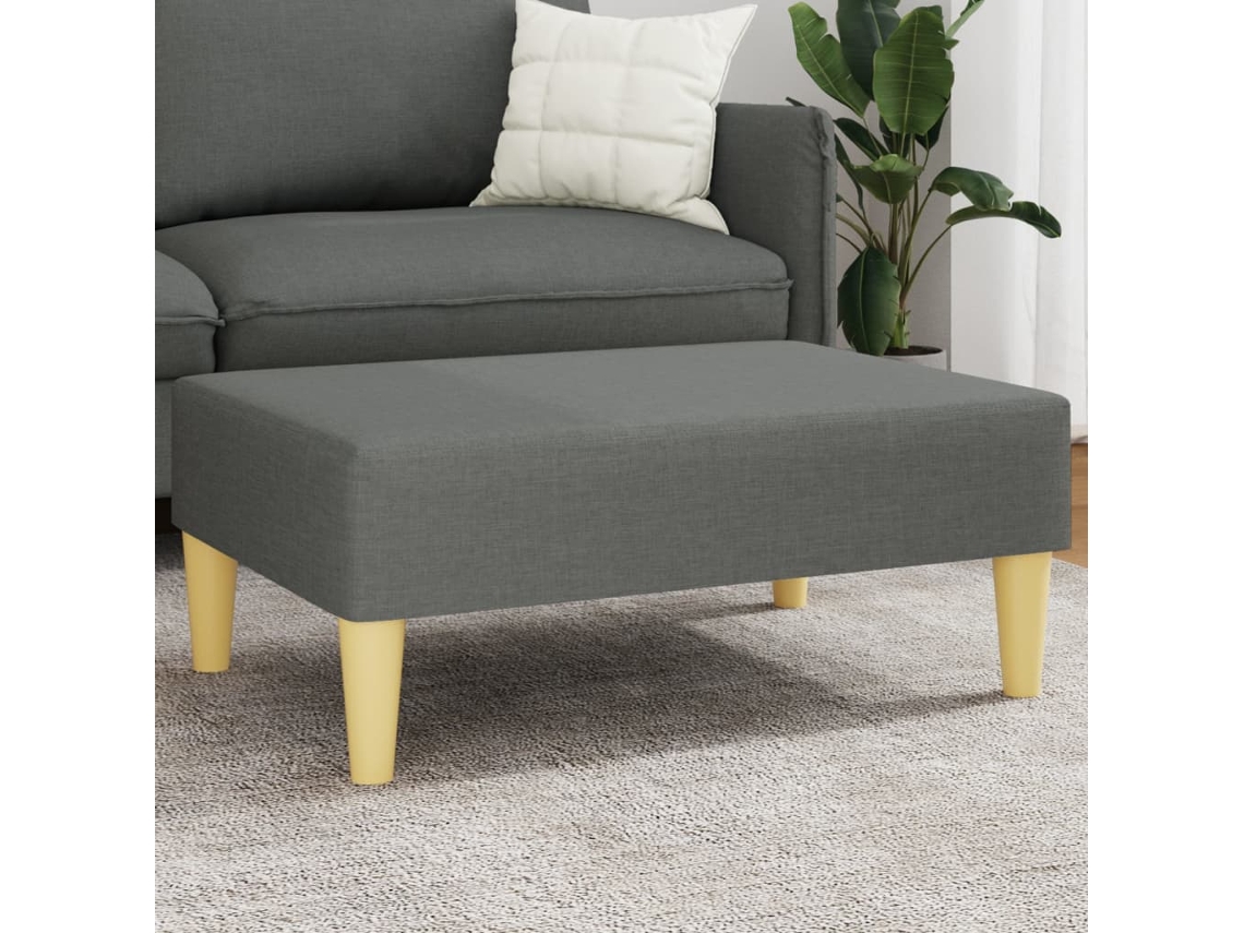 Vidaxl Apoio De Pés 77x55x31 Cm Tecido Cinzento-escuro