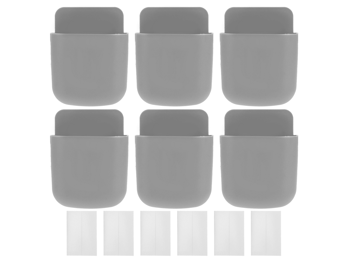 Conjunto de 6 suportes de parede para controle remoto Primerox, suporte autoadesivo de plástico para celular.