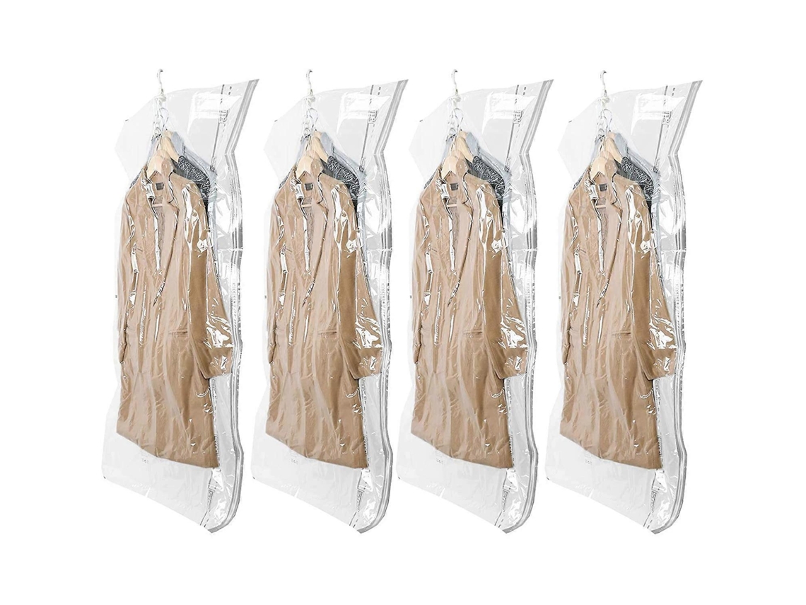 Lurelia Saco A Vácuo Para Pendurar Roupas, Pack 4, 135 X 70 Cm, Reutilizável, Para Casacos E Vestidos