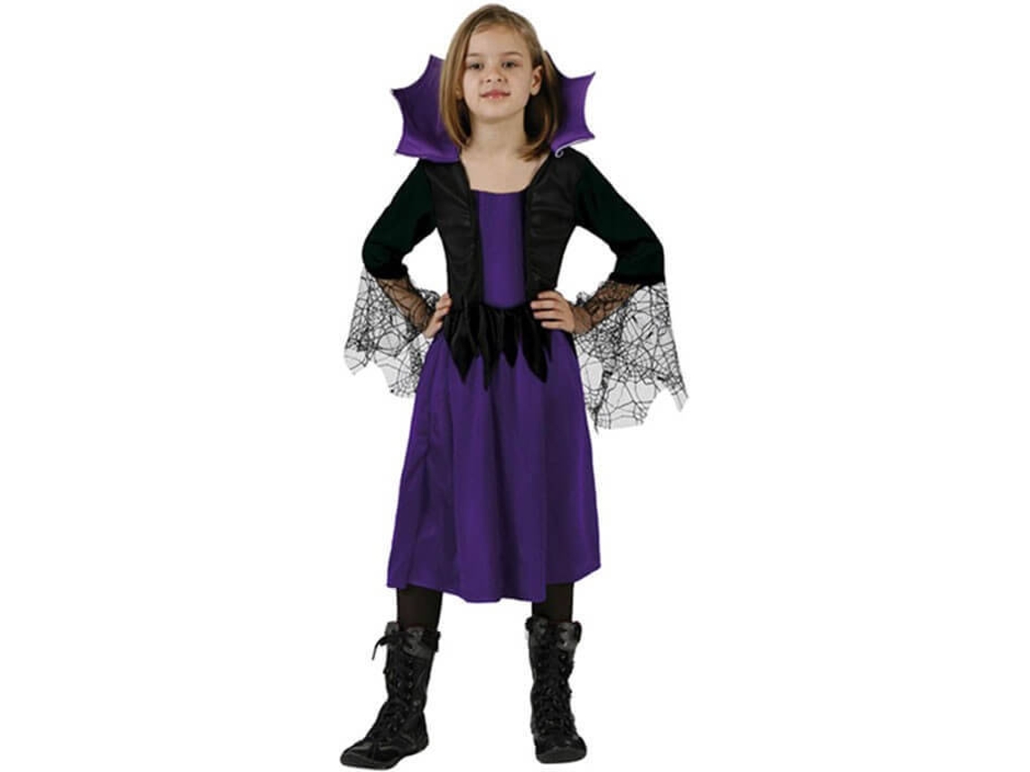Fantasia De Bruxa Aranha Infantil - Atosa - Amarelo - Menina