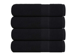 Vidaxl Toalhas De Banho Frogn 4 Pcs 70x140 Cm 360 G/m² Preto