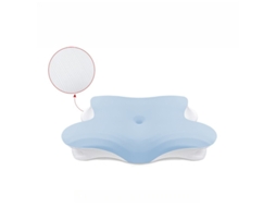 Travesseiro Cervical Ortopédico, Espuma Viscoelástica, Alívio da Dor, Alívio no Pescoço, 62 X 42 X 9/11cm, Azul AQUAFORGE