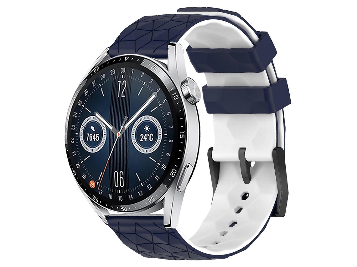 Pulseira De Silicone Bicolor Com Estampa De Futebol Para Huawei Watch Gt3 46mm 22mm