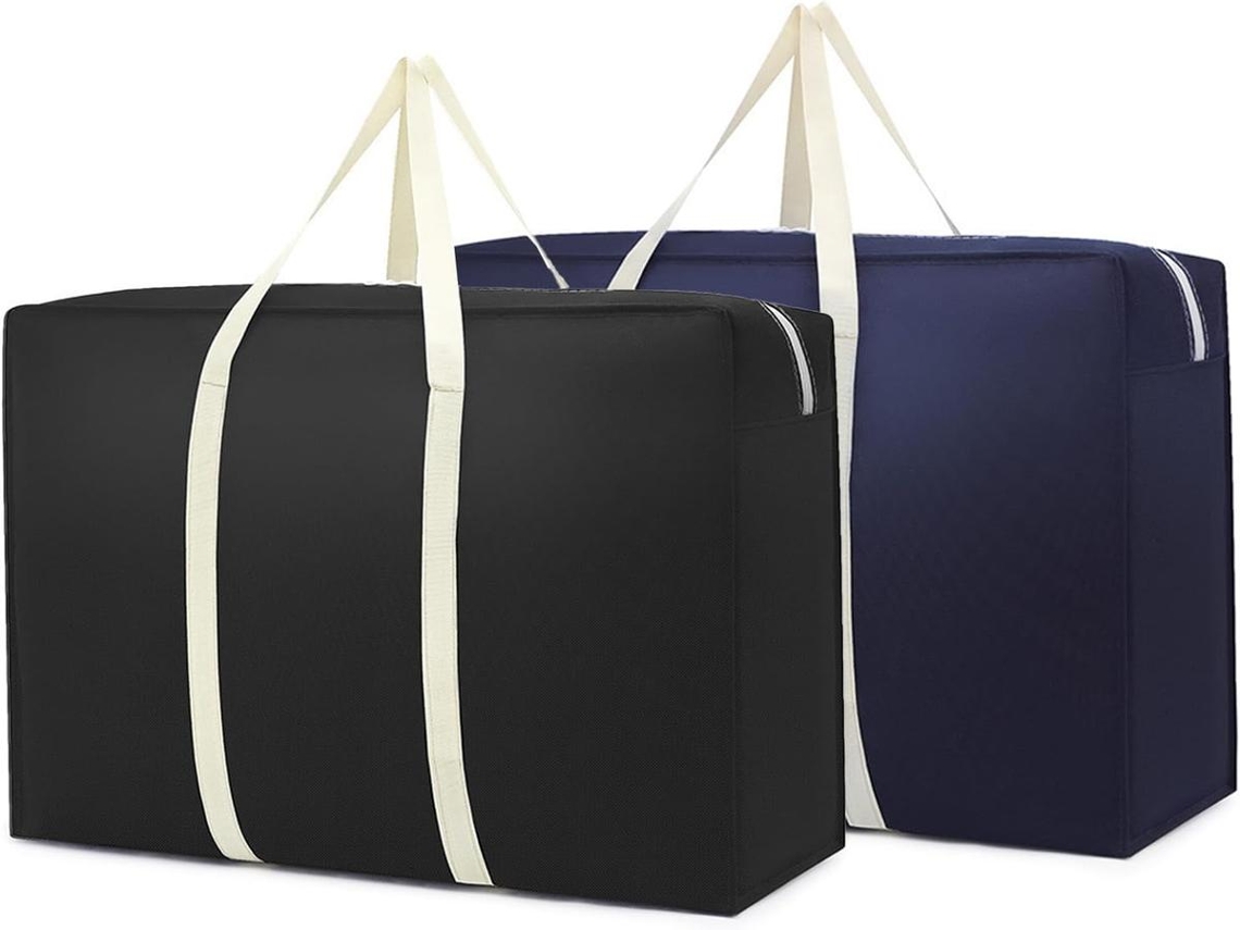 Lurelia Saco Organizador 2 Un. 70 X 50 X 25 Cm Para Roupas, Edredons E Viagem, Pvc, Fecho Zíper E Com Alça