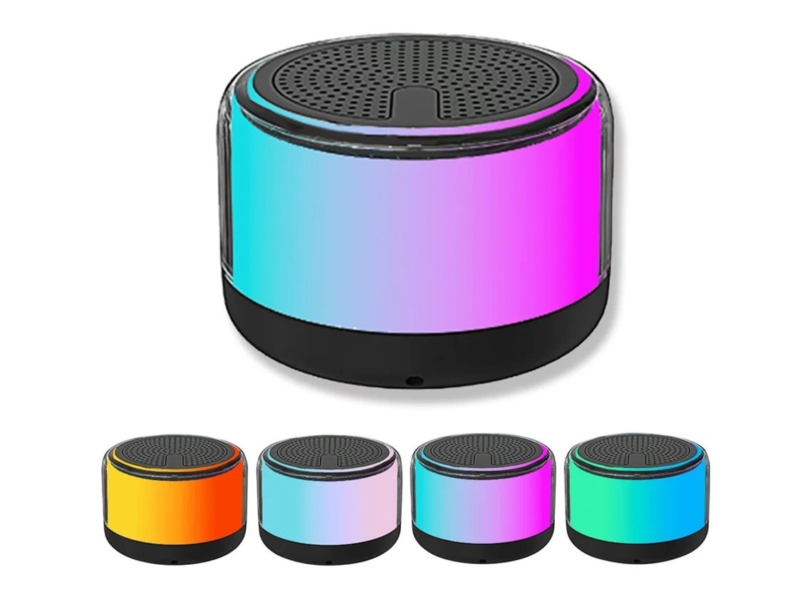 Alto Falante Bluetooth Alto Falante Bluetooth Portátil Com Luz Led Suporte Para Emparelhamento Duplo Tws/reprodução De Cartão Tf Som Esté Yizhood