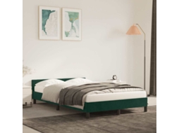 Vidaxl Estrutura De Cama Sem Colchão 120x200 Cm Veludo Verde-escuro