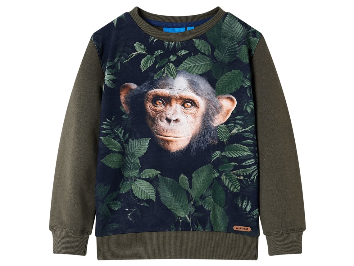 Sweatshirt Para Criança Cor Caqui 140