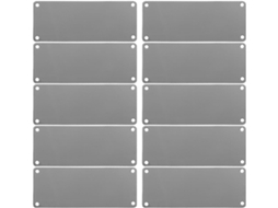Milisten Placas De Metal Pretas Em Aço Inoxidável, Fáceis De Usar E Gravar 10 Unidades, Ideais Para Uso Industrial E