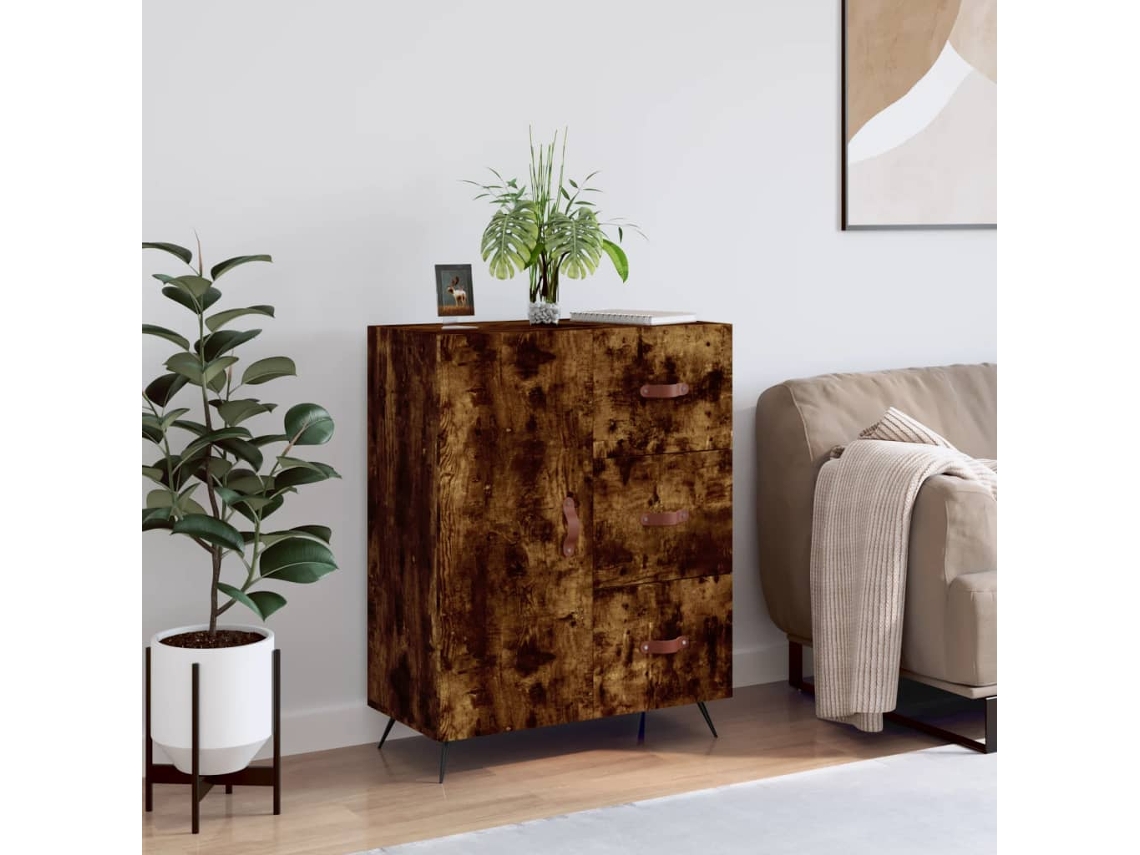 Aparador 69,5x34x90 cm Derivados de la Madera Color Roble Ahumado